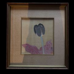 色紙・額 故 畠山 錦城画伯 「蘭」 真筆証明書付き - メルカリ