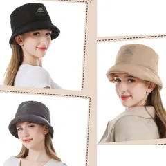 【5色展開】　中綿入りでふかふかバケットハット　★フリーサイズ★ ダウン バケットハット 帽子 あたか バケハ キルティング おしゃれ 軽い 秋冬 春 防寒対策 保温バケハ 暖かい 無地 お出かけ UVカット 小顔効果 折りたたみ 自転車