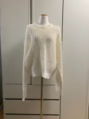 1回着用 アイボリー ニット メッシュ