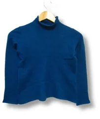 ☆【美品】【1度のみ着用】ティービー t.b2 センソユニコ ウール 長袖 ニットセーターハイネック  ブルーグリーン Mサイズ38 秋冬春用■管理番号L29763AWS26-260121-50（510）