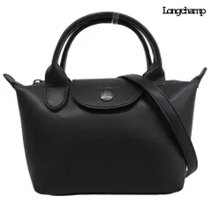 タグ付 超美品 ロンシャン Longchamp Le Pliage Xtra ル プリアージュ エクストラ XS トップハンドル 2wayレザー ショルダーバッグ 黒