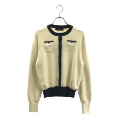 CABaN / キャバン | コットンカシミヤ バイカラークルーネックカーディガン | F | アイボリー | レディース