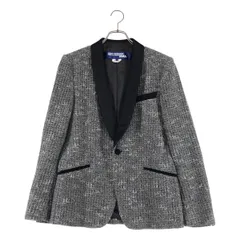 JUNYA WATANABE COMME des GARCONS MAN / ジュンヤワタナベコムデギャルソンマン | 2015AW | ウール アルパカ ケーブル編み タキシードジャケット | S | グレー | メンズ