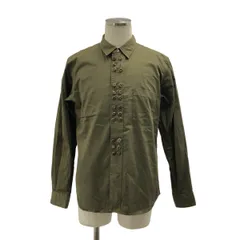 COMME des GARCONS HOMME PLUS / コムデギャルソンオムプリュス | 2015SS | コットン 装飾 レギュラーカラー シャツ | M | カーキ | メンズ
