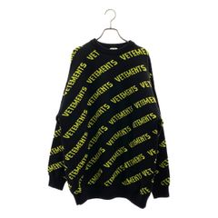 VETEMENTS ヴェトモン モノグラム メタリック プルオーバー ニット 
