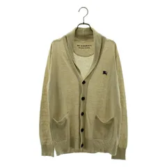 BURBERRY BLACK LABEL / バーバリーブラックレーベル | リネン ショールカラー ニットカーディガン | 2 | アイボリー | メンズ