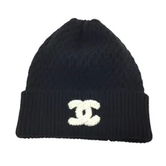 CHANEL【シャネル】ビーニー　ニットキャップ　ニット帽　AA9338　ブラック　レディース　ファッション小物【中古品/USED-AB】質屋　かんてい局那覇店　ｎ3102803927300016