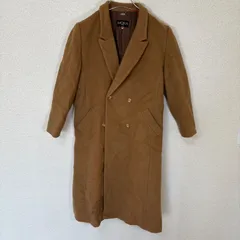 ブラウン ダブルブレスト ロングコート