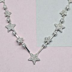 AGATHA アガタ ラインストーン　チョーカー　ネックレス　シルバー色　ドッグ