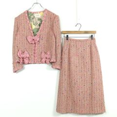 美品】ピンクハウス☆ドット柄パフスリーブワンピース レトロ可愛い  