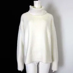 ビーミングバイビームス B:MING LIFE STORE by BEAMS ニット セーター キャメル ウール ストレッチ オフタートル 長袖 L オフ白