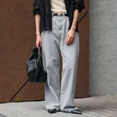FRAMeWORK (フレームワーク)long rise デニムパンツ.グレー38