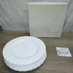洋食器 Noritakeノリタケ ボーン・チャイナ 真っ白いお皿 中皿 平皿 5枚セット 未使用品 箱入り S500