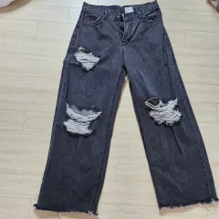 ブラック デニム ダメージデニム ズボン Mサイズ