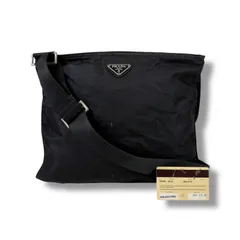 プラダ　PRADA ショルダーバッグ　クロスボディバッグ　トライアングルロゴ　ブラック　黒　テスートナイロン