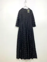 新品 Lace Ladies レースレディース 定価8778円 リーフモチーフハイネックロングワンピース･ドレス ワンピース sizeM/黒 ■■レディース