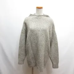 ユニクロ UNIQLO 美品 オーバーサイズ ハイネック チュニック ニット S ベージュ セーター