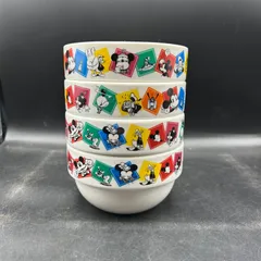 《M》4個セット　ディズニー　ミッキー　スタッキングボウル　ヴィンテージコミック