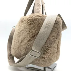 【激レア】 レスポートサック ファー 2WAY ショルダーバッグ ベージュ モコモコ ハンドバッグ