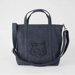 新品 メゾン キツネ MAISON KITSUNE トートバッグ スモール トート インディゴ