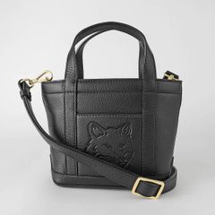 新品】大人気！MAISON KITSUNE イタリア製本格レザー トート黒 - メルカリ