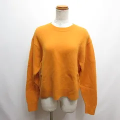 ユニクロ UNIQLO 美品 プレミアムラム クルーネック セーター ニット XL イエロー