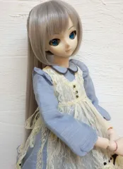 ★SALE(factory defect)★耐熱ドールウィッグ ひめかずら+ M-D-SS ポニーテール シャインシルバー 9-9.5インチ