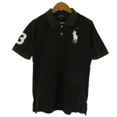 ポロ ラルフローレン POLO RALPH LAUREN ポロシャツ 半袖 トップス ビッグポニー ロゴ刺繍 キッズ 男の子 緑系 ダークグリーン M 10-12 ■ECT
