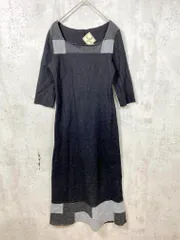 Jocomomola ホコモモラ ウール ロング ワンピース size40/黒 ■■レディース