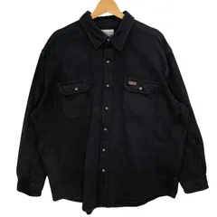 Carhartt カーハート ワークシャツ 厚手 長袖シャツ ボタンダウン オーバーサイズ ビッグシルエット Bangladesh製 2XLサイズ ブラック
