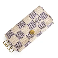 ルイ ヴィトン N60386 ミュルティクレ 4 ダミエアズール ホワイト キーケース ゴールド金具 箱付 LOUIS VUITTON（未使用保管品）