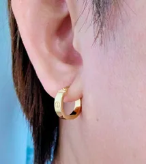 K18YG フープピアス