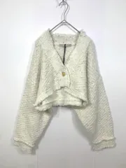 新品 COCODEAL ココディール 73633307 ツイード ショート ニット カーディガン size2/白 ◇■レディース