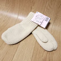 【フリーサイズ】ワークマン シン・呼吸する ポップコーンニットミトン レディース オフホワイトのサムネイル