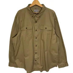 Carhartt カーハート RELAXED FIT ワークシャツ 長袖シャツ ボタンダウン INDIA製 2XLサイズ ベージュ