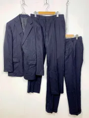 gotairiku ご大陸 ウール ストライプ セットアップ ジャケット パンツ スーツ size38/紺  ■■メンズ