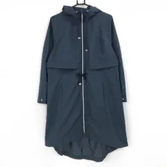 【超美品】フィラゴルフ フード付きロングジャケット ネイビー 裏地メッシュ ウエスト調節紐 レディース M ゴルフウェア FILA GOLF