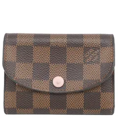 ルイヴィトン LOUIS VUITTON コインケース ポルトモネ ロザリ ダミエキャンバス ローズバレリーヌ ゴールド金具 カードケース 茶 ピンク  N64423 UB0189【中古】
