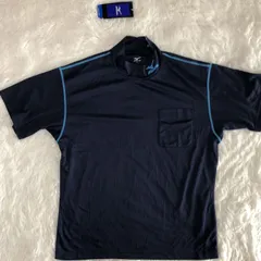 MIZUNO ミズノ NAVIDRY 半袖 モックネック Tシャツ ／ネイビー L 吸汗速乾 スポーツ 新品タグ付き