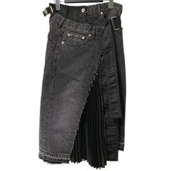希少】ジュンヤワタナベ×リーバイス サイドプリーツ デニムパンツ 黒 S