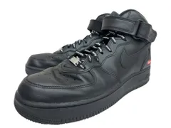 NIKE (ナイキ) ×supreme Air Force 1 Mid シュプリーム エアフォースワン ハイカットスニーカー FZ8784-001 28cm US10 ブラック メンズ/045