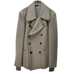 Paul Smith 11AW レザーパイピングダブルブレストショートウールコート ジャケット Pコート ブルゾン メインライン