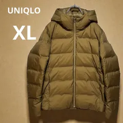 UNIQLO ユニクロ シームレスダウンパーカ XL マスタードブラウン ダウン90% 防寒 フード付き 409330