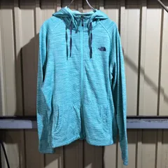 1585 THE NORTH FACE ジップアップパーカー 水色 L ザ・ノースフェイス フルジップ ワンポイント 刺繍ロゴ アウトドア 古着卸 アメリカ仕入