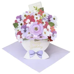 【メール便】グリーティングカード フローラルポップアップバースデー ブーケ APJ メッセージカード 立体的 グッズ 