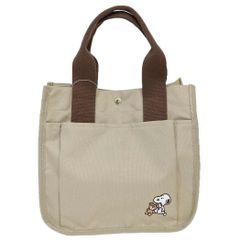 美品ROOTOTE ルートートPEANUTSスクエア2WAYショルダーキャメル 