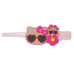 【メール便】ハローキティ 前髪クリップ ぎゅっともマスコットロングヘアクリップ サングラス サンリオ カミオジャパン コスメ雑貨 ヘアアクセ キャラクター グッズ 