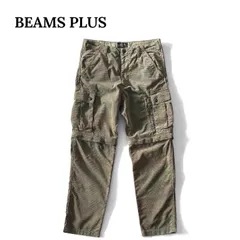 BEAMS+ BEAMS PLUS ビームスプラス コーデュロイカーゴパンツ カモフラ 迷彩柄 細畝 2WAY L カーキ ★M244