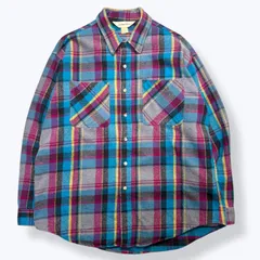 90s ST JOHN'S BAY Heavy Flannel Shirts Made in USA 【XL】 90年代 セントジョンズベイ チェック ヘビー フランネル シャツ ヘビネル アメリカ製 USA製 古着 ヴィンテージ