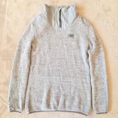 G-STAR RAW ニット／ プルオーバー L グレー ハーフジップ 異素材切替 スタンドカラー 美品のサムネイル